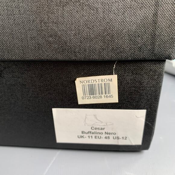 PAUL SMITH Size 12 Black Leather Lace-Up Ankle Boots main image 10